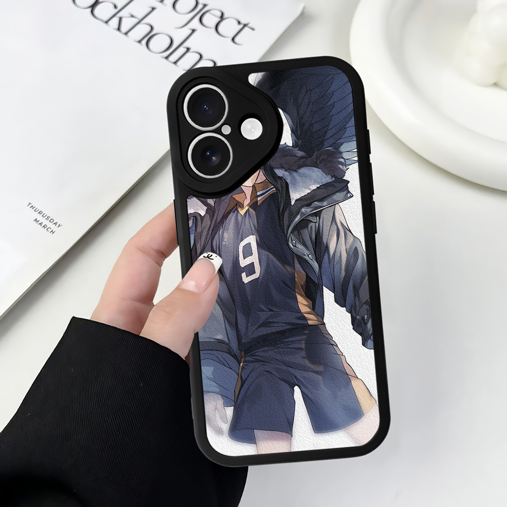 （画像用） ハイキュー!! Haikyu!! 【iPhone 16シリーズ対応】シリコンスマホケース（レザー調） 材質：シリコン